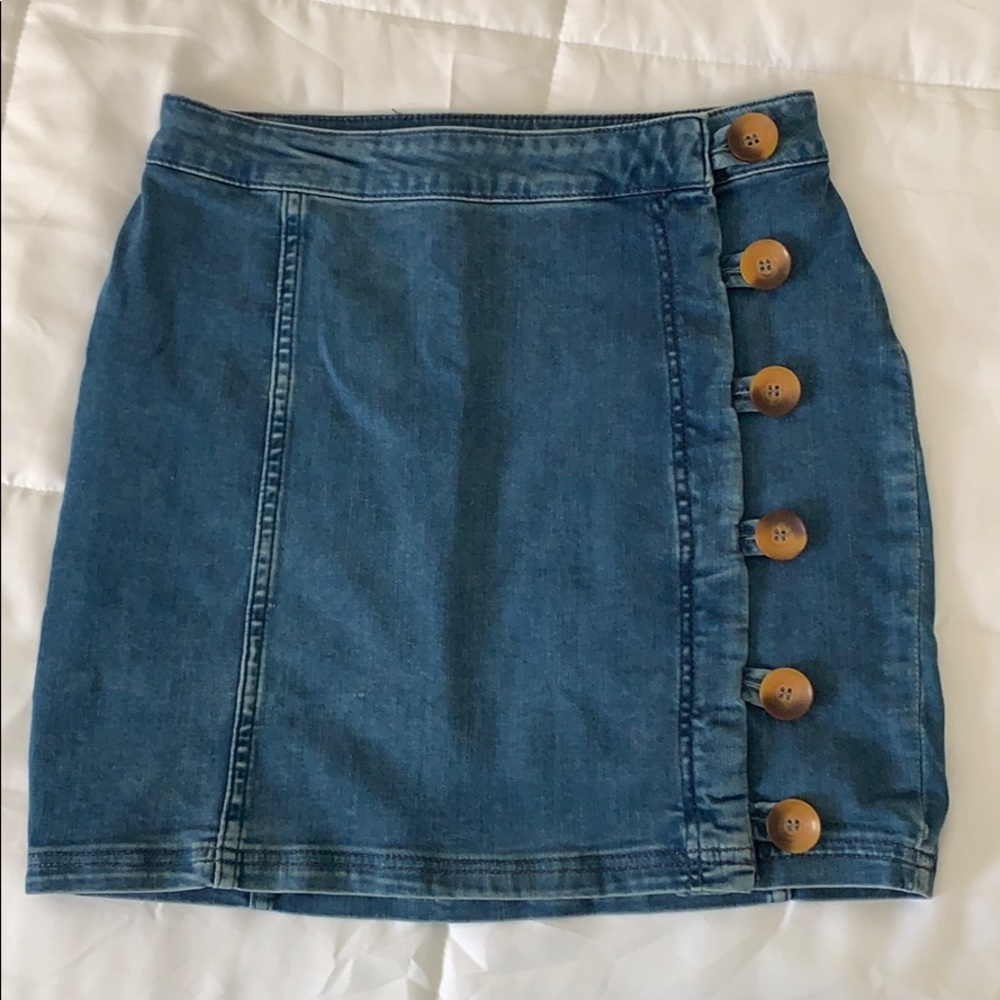 Free People Denim Mini Skirt